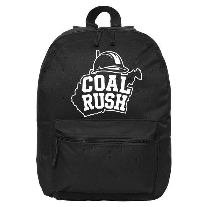 Wv Coal Rush With State And Miner Hard Hat 16 in Basic Backpack