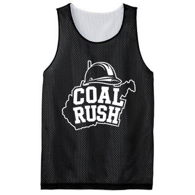 Wv Coal Rush With State And Miner Hard Hat Mesh Reversible Basketball Jersey Tank