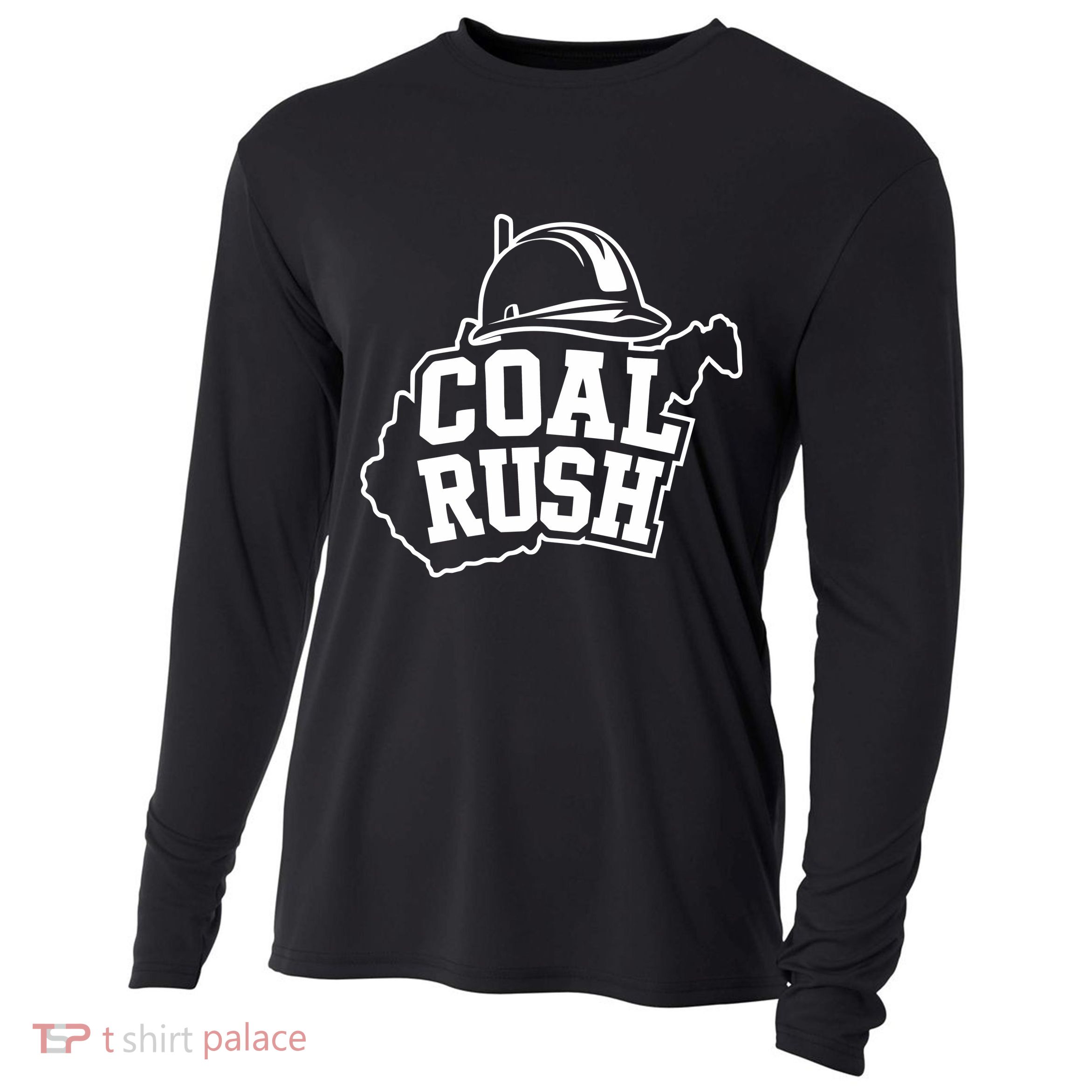Wv Coal Rush With State And Miner Hard Hat Cooling Performance Long Sleeve Crew