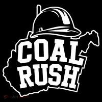 Wv Coal Rush With State And Miner Hard Hat Premium T-Shirt
