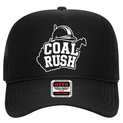 Wv Coal Rush With State And Miner Hard Hat Trucker Hat