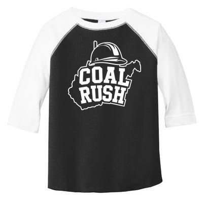 Wv Coal Rush With State And Miner Hard Hat Toddler Fine Jersey T-Shirt