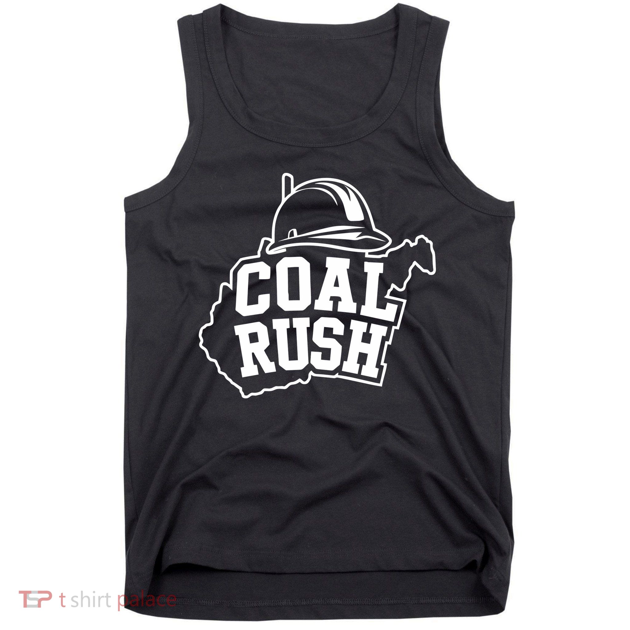 Wv Coal Rush With State And Miner Hard Hat Tank Top