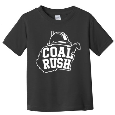 Wv Coal Rush With State And Miner Hard Hat Toddler T-Shirt