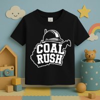 Wv Coal Rush With State And Miner Hard Hat Toddler T-Shirt