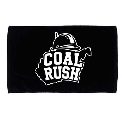 Wv Coal Rush With State And Miner Hard Hat Microfiber Hand Towel