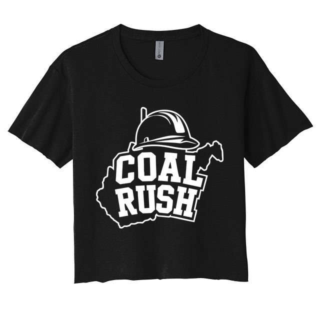 Wv Coal Rush With State And Miner Hard Hat Crop Top