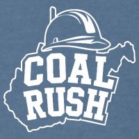 Wv Coal Rush With State And Miner Hard Hat Garment-Dyed Sweatshirt
