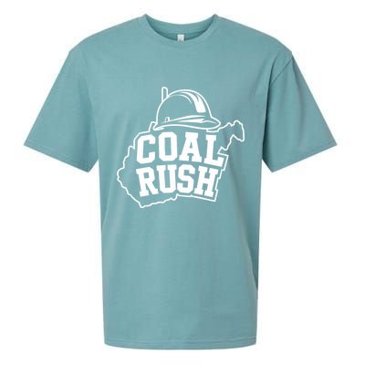 Wv Coal Rush With State And Miner Hard Hat Sueded Cloud Jersey T-Shirt
