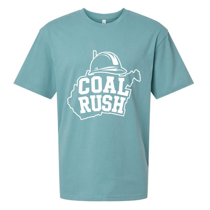 Wv Coal Rush With State And Miner Hard Hat Sueded Cloud Jersey T-Shirt