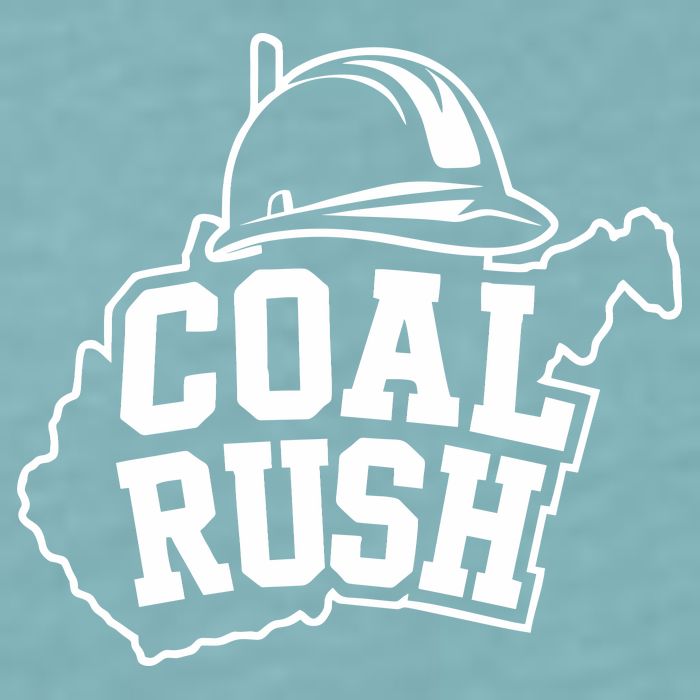 Wv Coal Rush With State And Miner Hard Hat Sueded Cloud Jersey T-Shirt