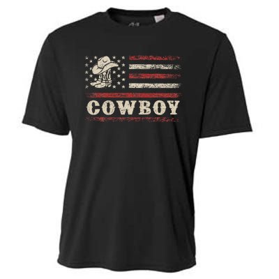 Western Country Retro Cowboy Style Cooling Performance Crew T-Shirt