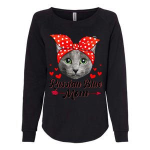 Womens Cute Russian Blue Mom Tee Cat Mom Mother's Day For Women Womens California Wash Sweatshirt