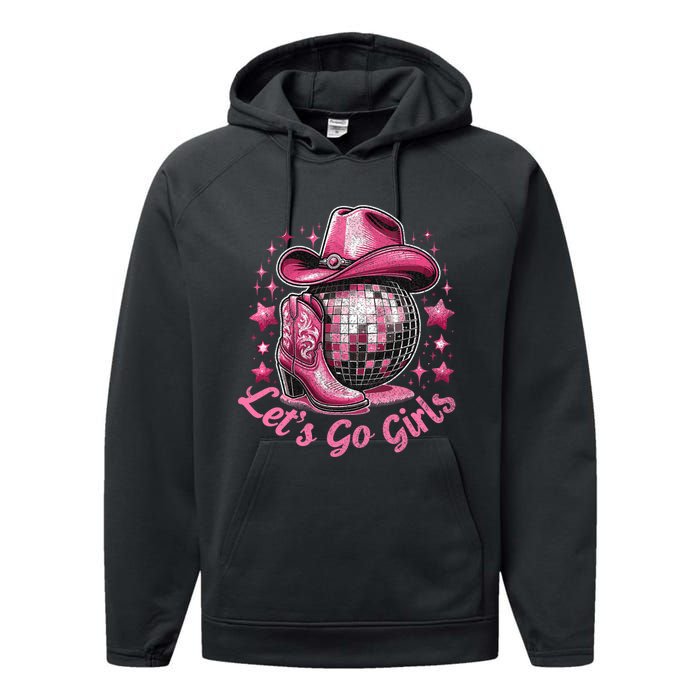 Western Cowgirl Rodeo Disco Retro Bachelorette Party Performance Fleece Hoodie