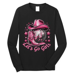 Western Cowgirl Rodeo Disco Retro Bachelorette Party Long Sleeve Shirt