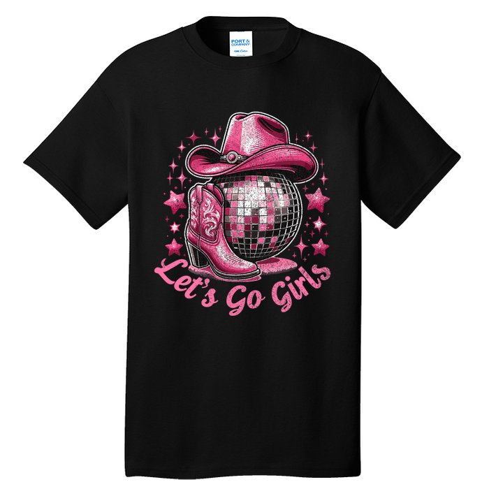 Western Cowgirl Rodeo Disco Retro Bachelorette Party Tall T-Shirt