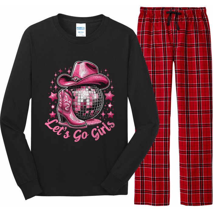 Western Cowgirl Rodeo Disco Retro Bachelorette Party Long Sleeve Pajama Set