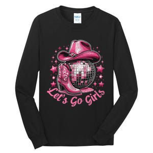 Western Cowgirl Rodeo Disco Retro Bachelorette Party Tall Long Sleeve T-Shirt