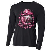 Western Cowgirl Rodeo Disco Retro Bachelorette Party Cooling Performance Long Sleeve Crew