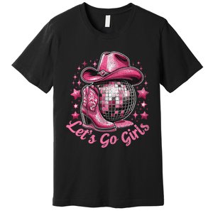 Western Cowgirl Rodeo Disco Retro Bachelorette Party Premium T-Shirt