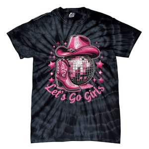 Western Cowgirl Rodeo Disco Retro Bachelorette Party Tie-Dye T-Shirt