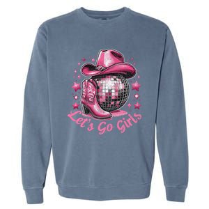 Western Cowgirl Rodeo Disco Retro Bachelorette Party Garment-Dyed Sweatshirt