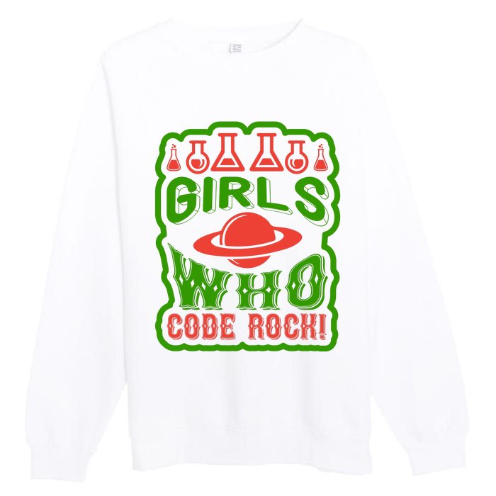 Who Code Rock Premium Crewneck Sweatshirt