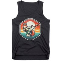 Whimsical Cartoon Retro Sunset Fun Karate Fox Tank Top