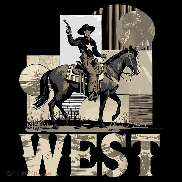 Western Cowboy Rodeo Horse Riding Vintage Retro T-Shirt