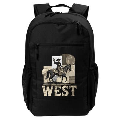 Western Cowboy Rodeo Horse Riding Vintage Retro Backpack