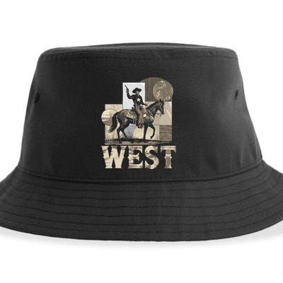 Western Cowboy Rodeo Horse Riding Vintage Retro Sustainable Bucket Hat