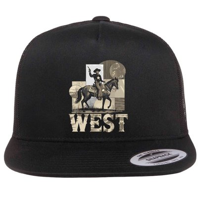 Western Cowboy Rodeo Horse Riding Vintage Retro Flatbill Hat