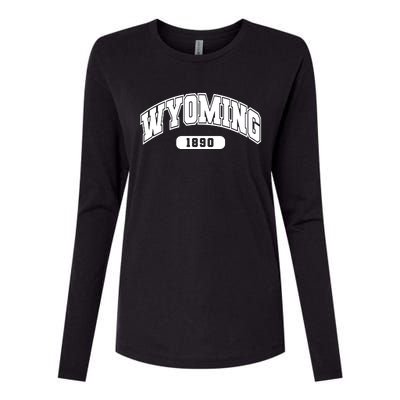 Wyoming Collegiate Style 1890 Womens Cotton Relaxed Long Sleeve T-Shirt