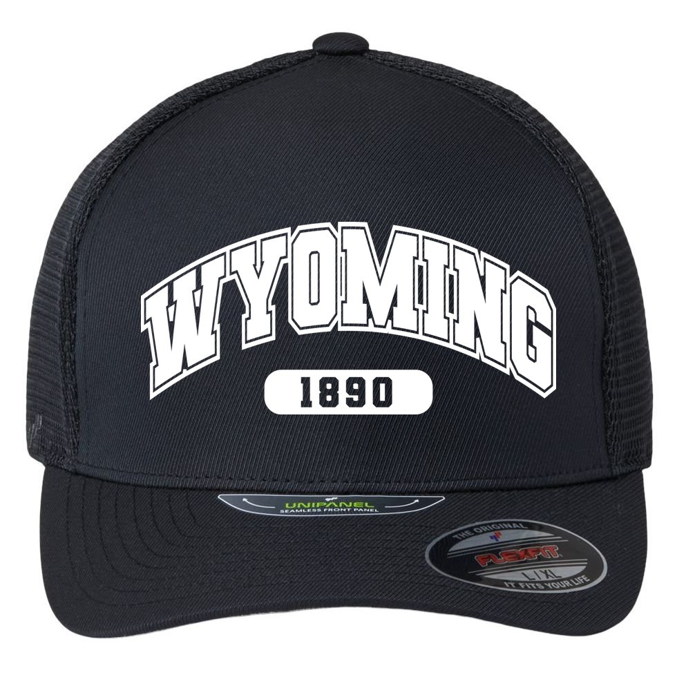 Wyoming Collegiate Style 1890 Flexfit Unipanel Trucker Cap
