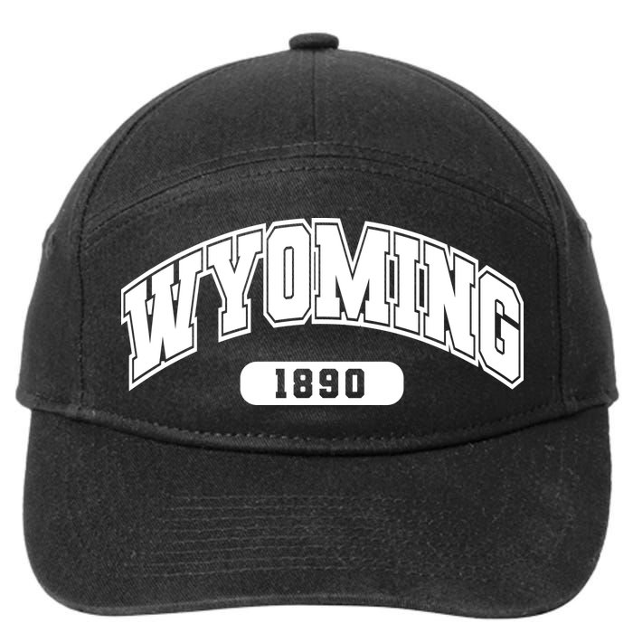 Wyoming Collegiate Style 1890 7-Panel Snapback Hat