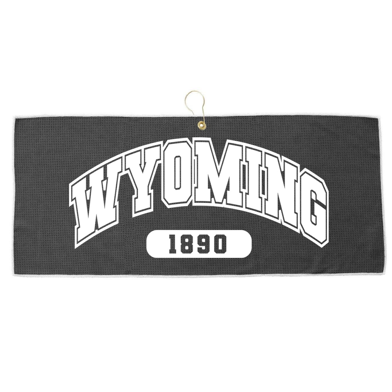 Wyoming Collegiate Style 1890 Large Microfiber Waffle Golf Towel