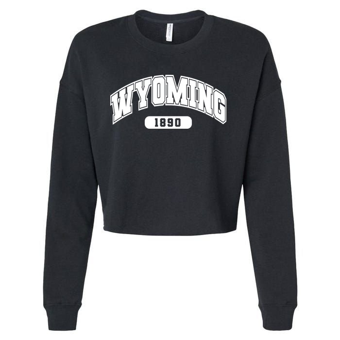 Wyoming Collegiate Style 1890 Cropped Pullover Crew