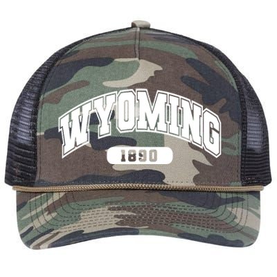 Wyoming Collegiate Style 1890 Retro Rope Trucker Hat Cap