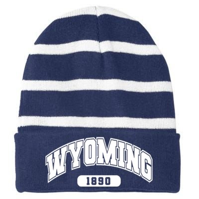 Wyoming Collegiate Style 1890 Striped Beanie with Solid Band