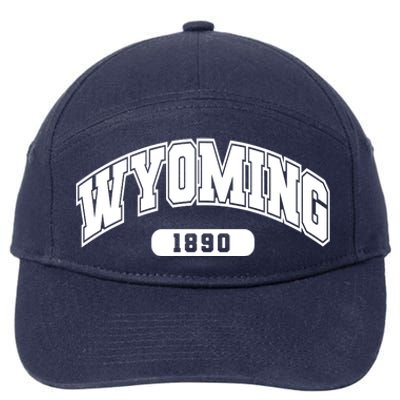 Wyoming Collegiate Style 1890 7-Panel Snapback Hat