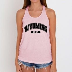 Wyoming Collegiate Style 1890 Women's Knotted Racerback Tank