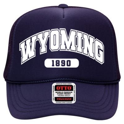 Wyoming Collegiate Style 1890 High Crown Mesh Back Trucker Hat