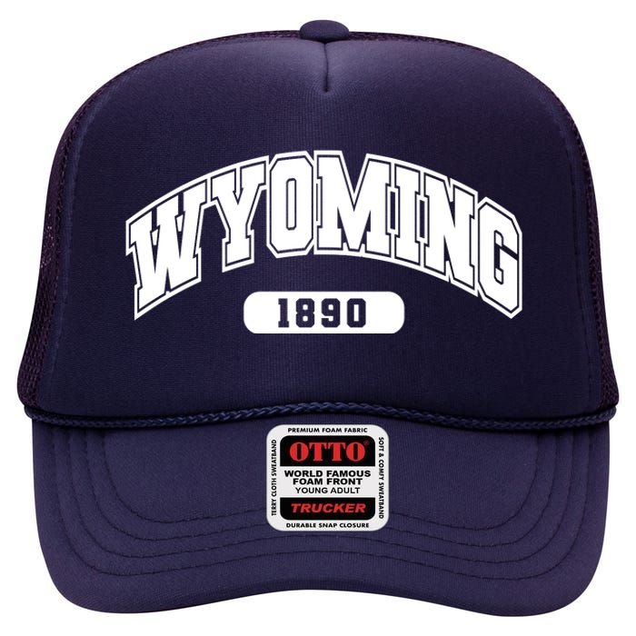 Wyoming Collegiate Style 1890 High Crown Mesh Back Trucker Hat