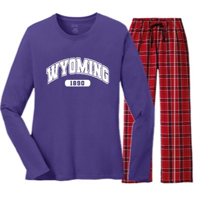 Wyoming Collegiate Style 1890 Women's Long Sleeve Flannel Pajama Set 