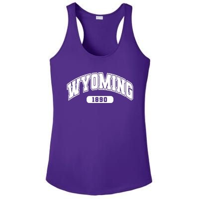 Wyoming Collegiate Style 1890 Ladies PosiCharge Competitor Racerback Tank