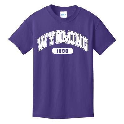 Wyoming Collegiate Style 1890 Kids T-Shirt