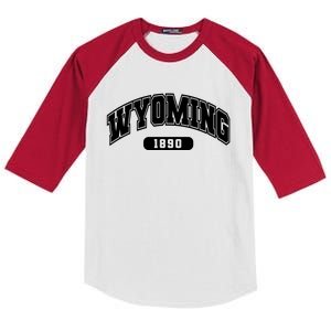 Wyoming Collegiate Style 1890 Kids Colorblock Raglan Jersey