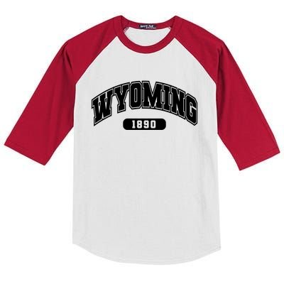 Wyoming Collegiate Style 1890 Kids Colorblock Raglan Jersey