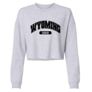 Wyoming Collegiate Style 1890 Cropped Pullover Crew