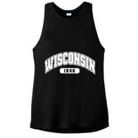 Wisconsin Collegiate Style 1848 Ladies PosiCharge Tri-Blend Wicking Tank